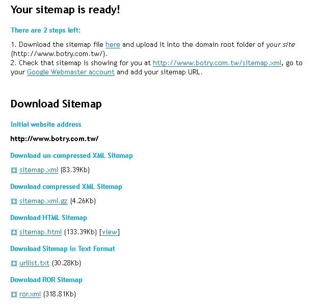 網站製作 Sitemaps