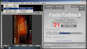 FadeToBlack～旋轉AVI影片角度-含FadeToBlack影音教學