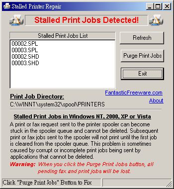 Stalled Printer Repairu英文版介面