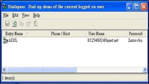 Dialupass撥號網路密碼通～忘記ADSL帳號密碼取回